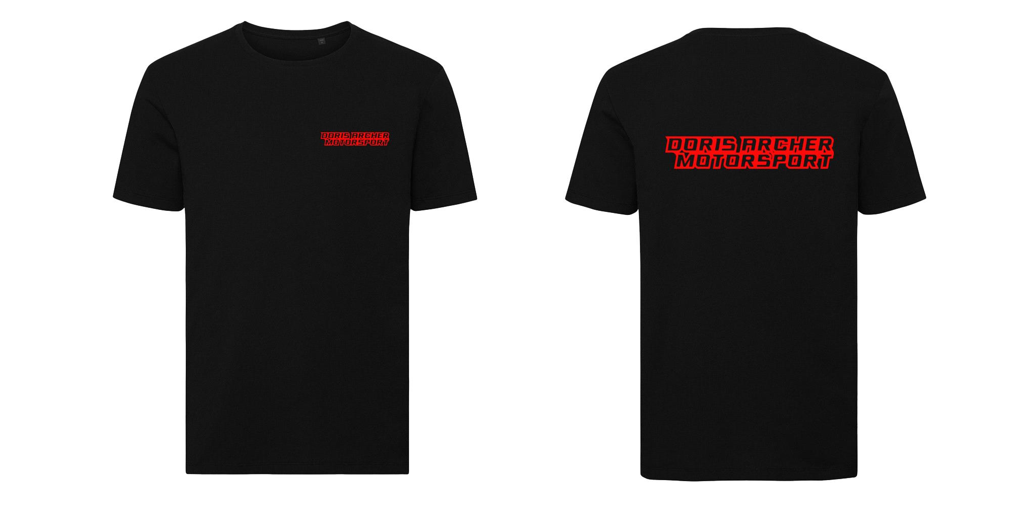 Doris Archer Motorsport T-Shirt Exclusive Teamwear - Tshirt with Red Printed Logo