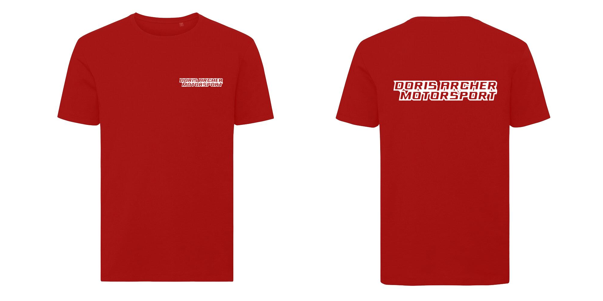 Doris Archer Motorsport Exclusive Teamwear - T-Shirt with White Printed Logo - Image 4